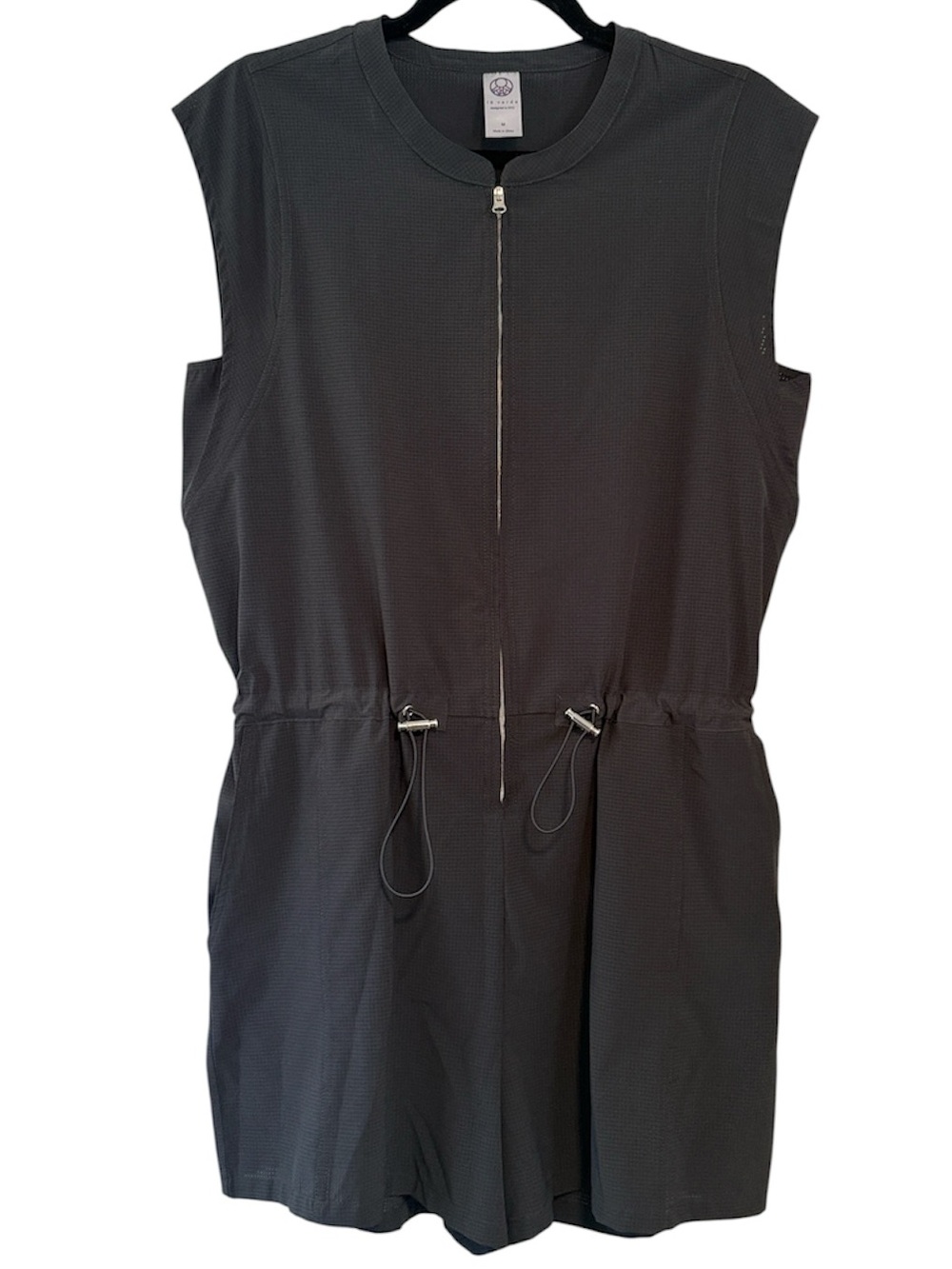 Te Verde Dark Grey Mesh Romper